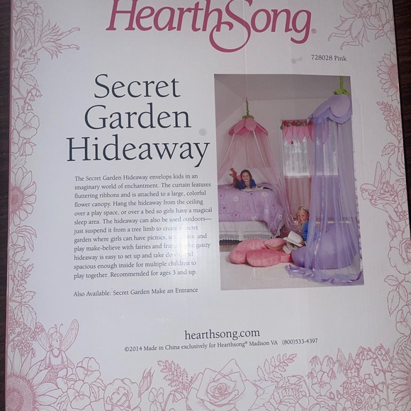 Hearthsong Pink and Yellow Secret Garden Hideaway & Flower Pillow - Picture 3 of 7